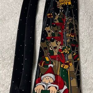 Santa and Reindeer Holiday Necktie